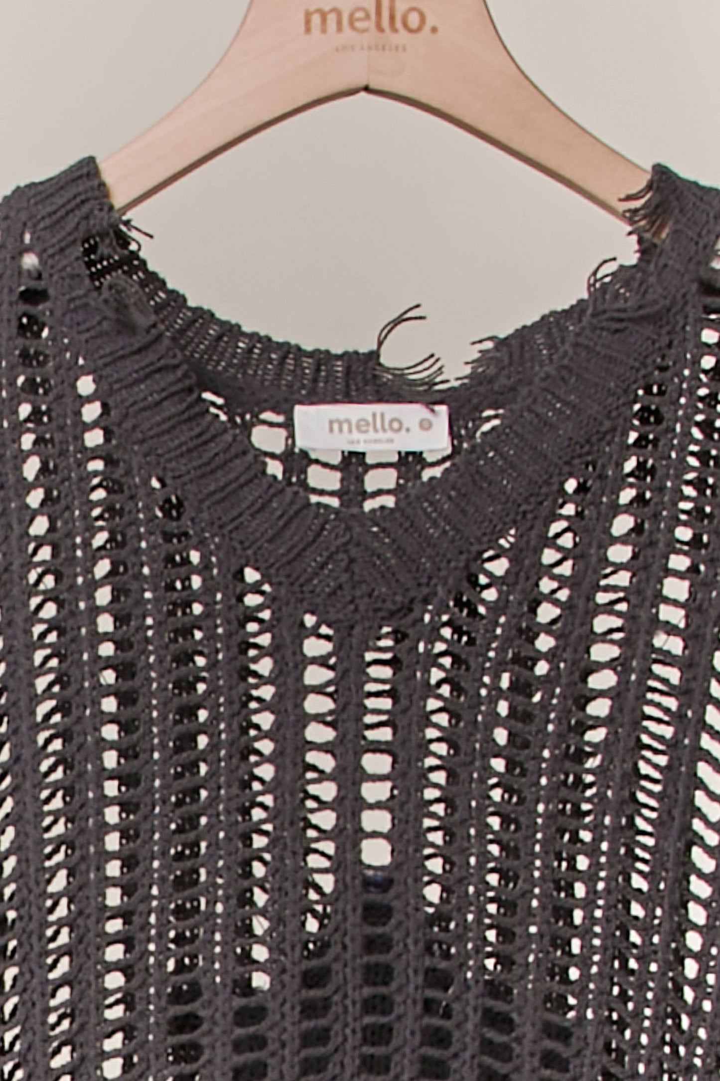 Distressed Star Knit Pullover
