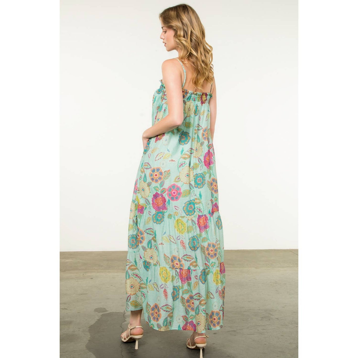 Tierd Floral Maxi Dress