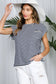 Striped Dolman Sleeve T with Braided Pocket