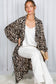 Leopard Print Belted Unlined Trench Coat