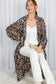 Leopard Print Belted Unlined Trench Coat