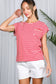 Striped Dolman Sleeve T with Braided Pocket