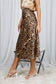 Leopard Printed Bias Cut Satin Slip Skirt VS51610G