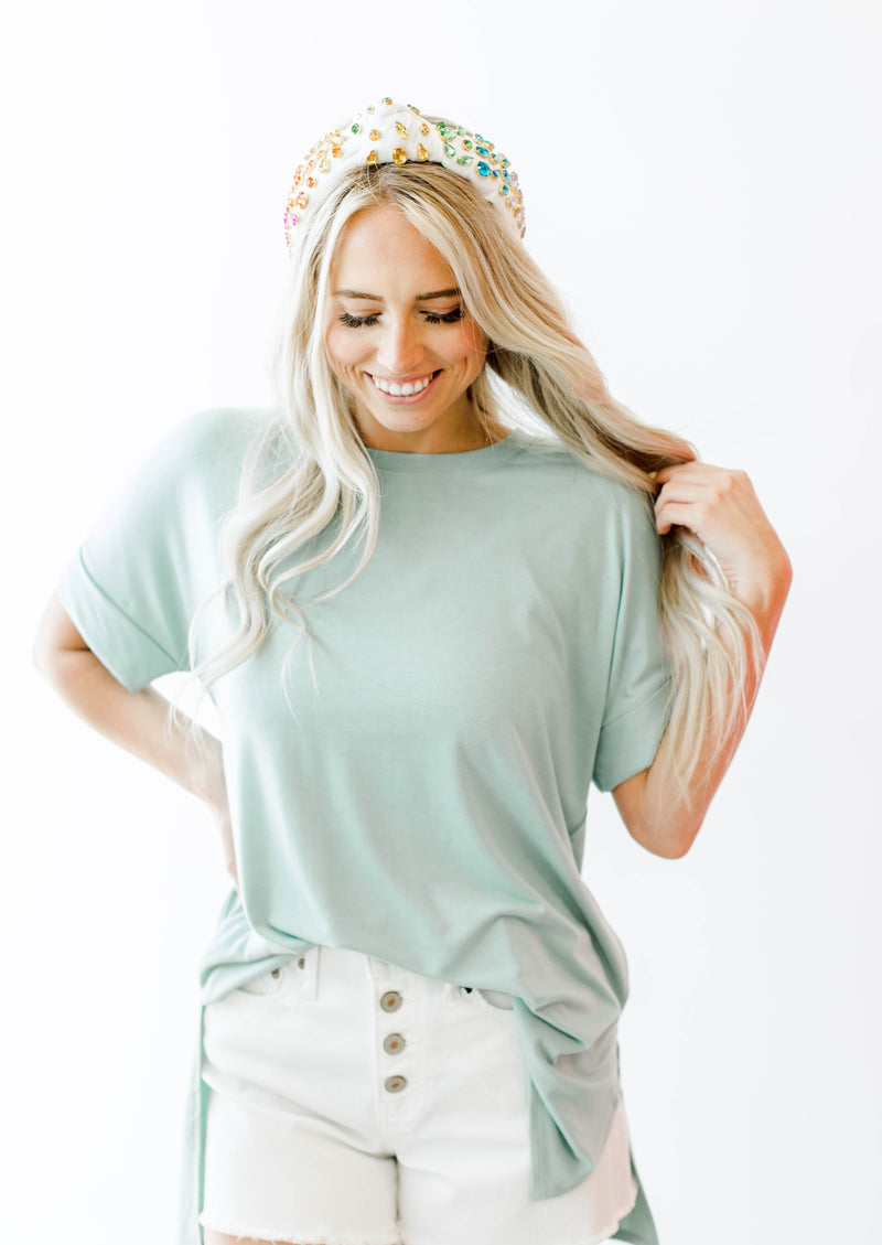 Dusty Green Basic Top