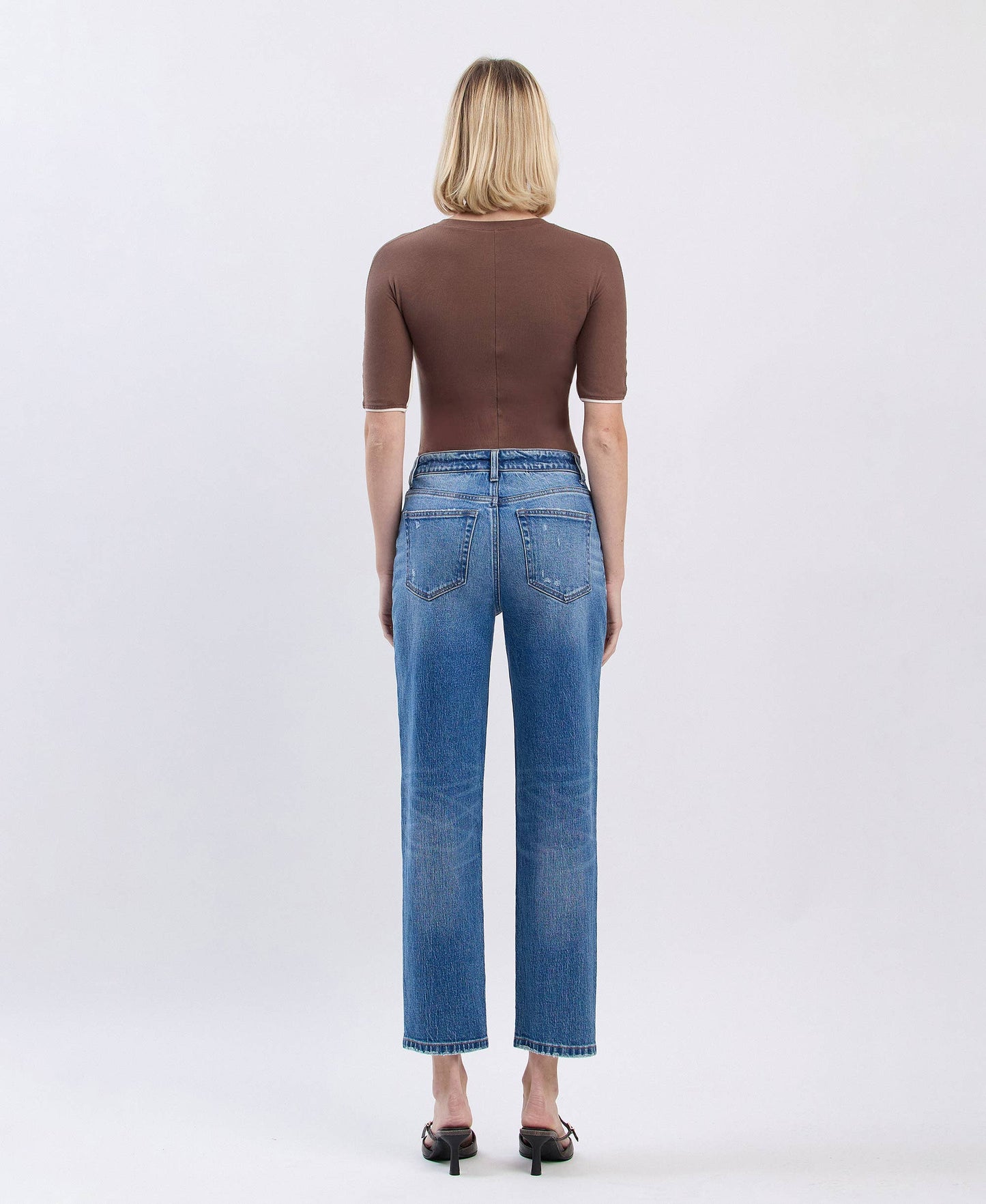 HIGH RISE MILD BARREL LEG JEANS