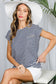 Striped Dolman Sleeve T with Braided Pocket