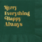 Merry Everything Happy Always Cocktail Beverage Napkin