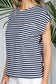 Striped Dolman Sleeve T with Braided Pocket