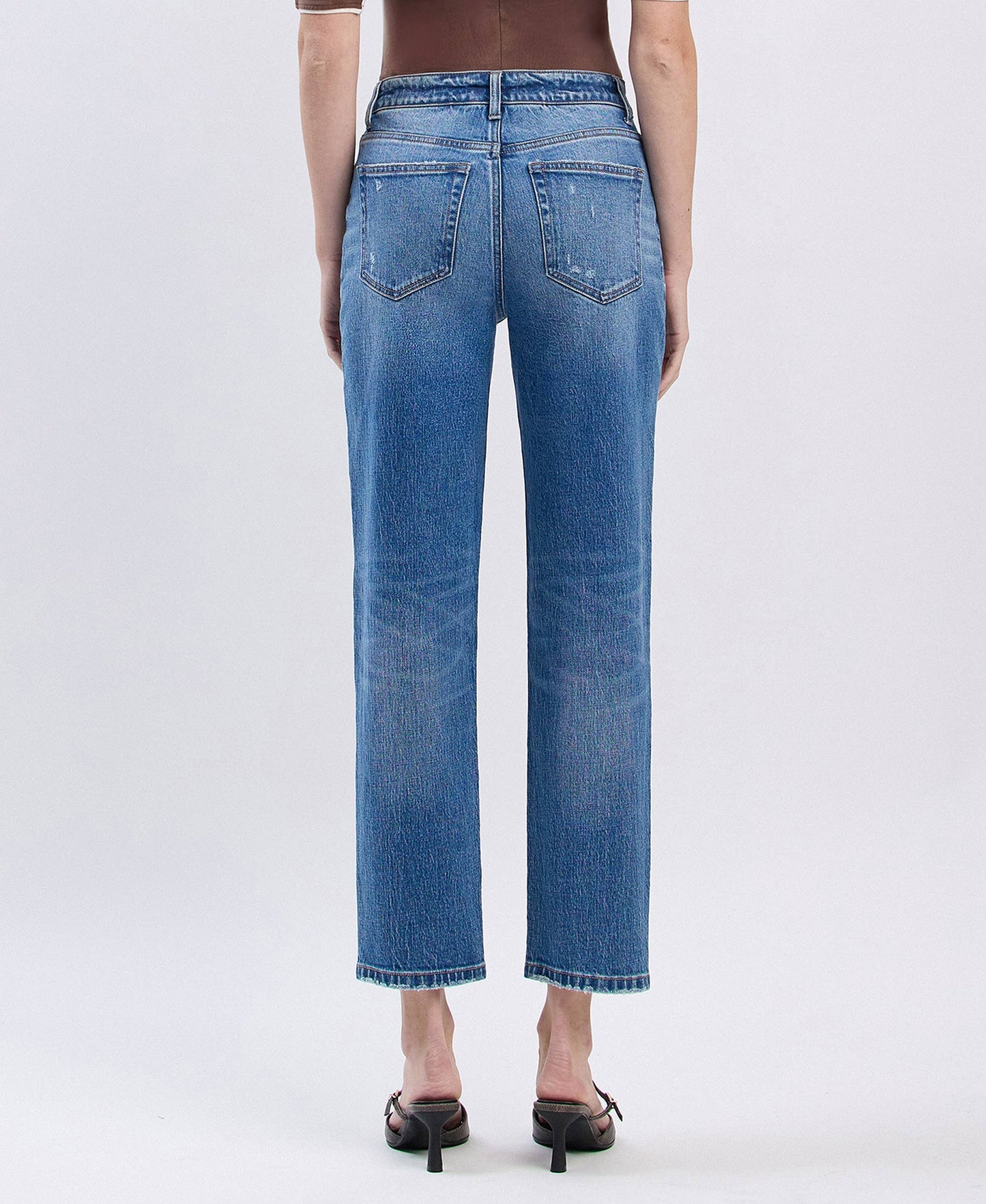 HIGH RISE MILD BARREL LEG JEANS