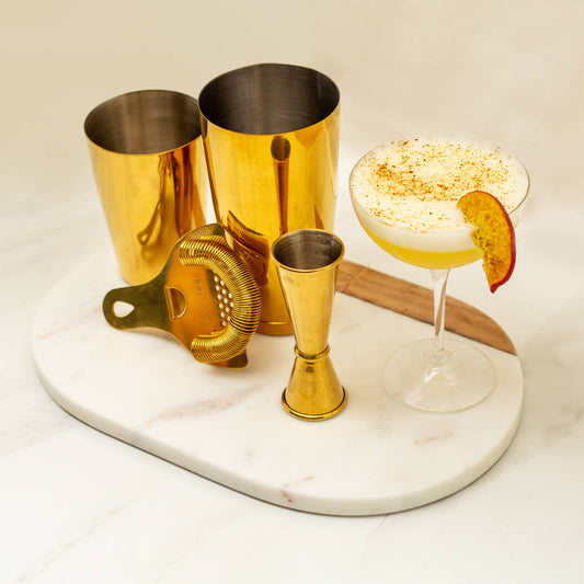 Craft Cocktail Bar Set, Gold (4 Piece)