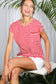 Striped Dolman Sleeve T with Braided Pocket
