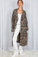 Leopard Print Belted Unlined Trench Coat