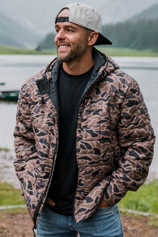 Burlebo: Puffer Jacket - Gauge Camo (Oversized)