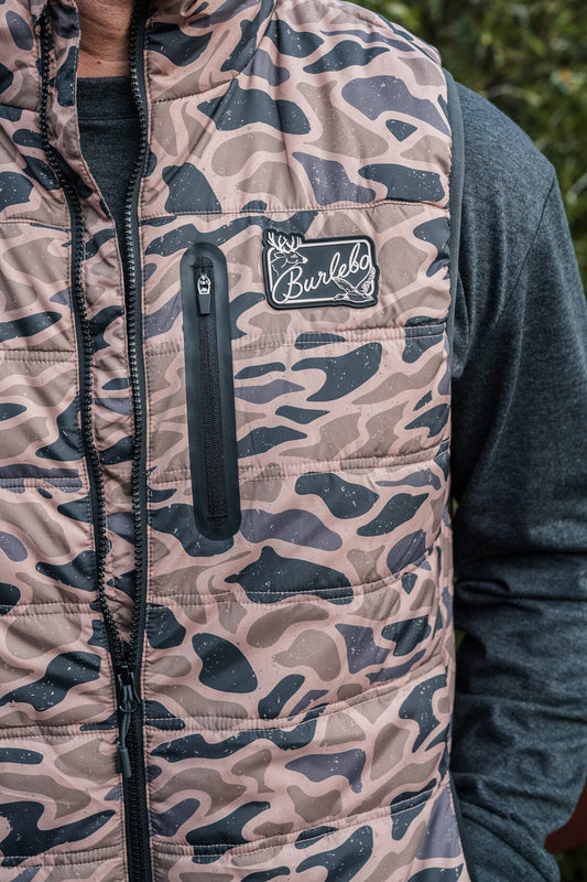 Burlebo: Puffer Vest - Gauge Camo