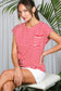 Striped Dolman Sleeve T with Braided Pocket