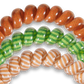 Teleties Football - Large Spiral Hair Coils, Hair Ties, 3-pack