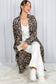 Leopard Print Belted Unlined Trench Coat