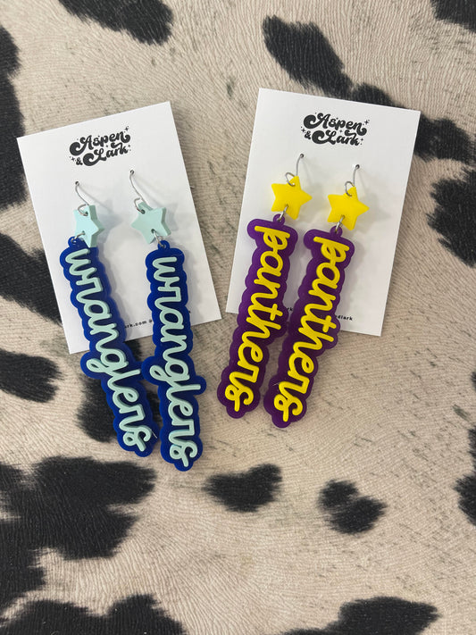 Acrylic Team Earrings