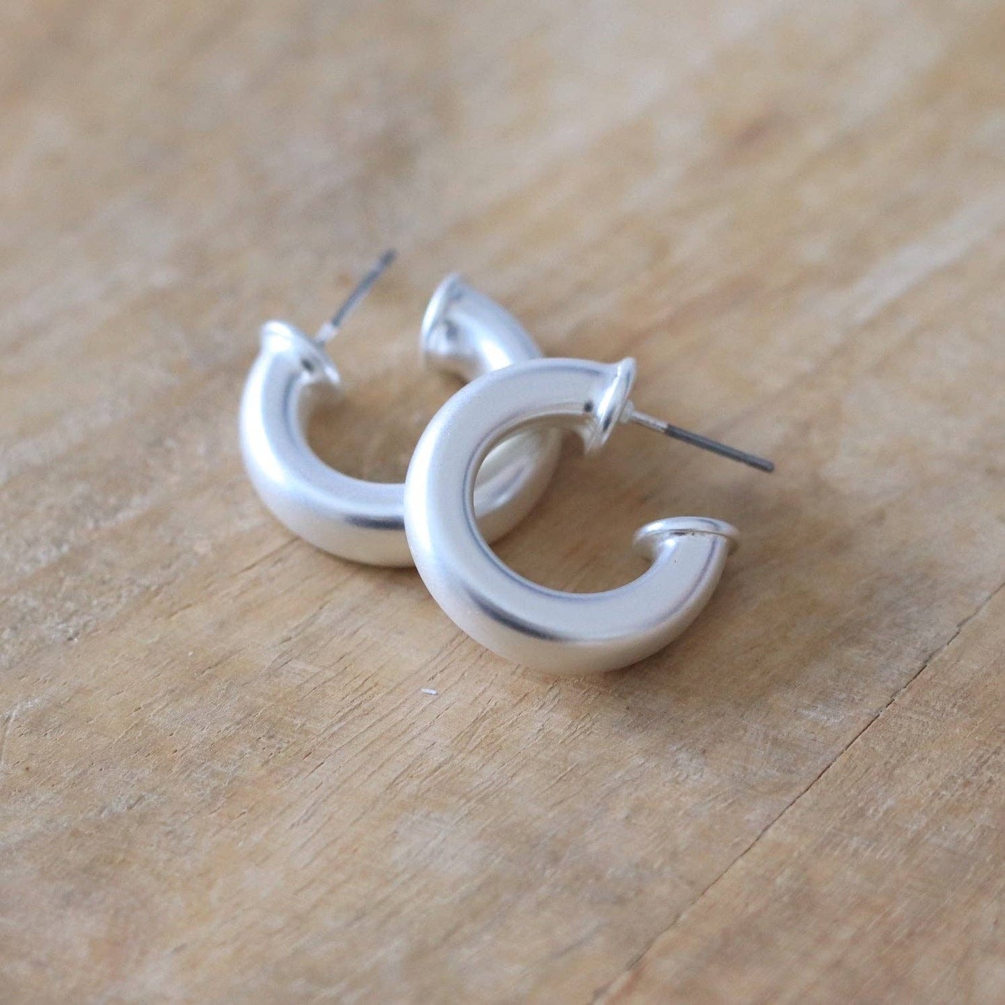 Custom Everyday Mini Silver Hoop | Silver Earring