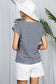 Striped Dolman Sleeve T with Braided Pocket