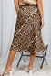 Leopard Printed Bias Cut Satin Slip Skirt VS51610G