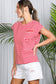 Striped Dolman Sleeve T with Braided Pocket