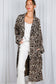 Leopard Print Belted Unlined Trench Coat