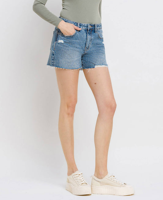 HIGH RISE MOM SHORTS