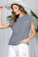 Striped Dolman Sleeve T with Braided Pocket