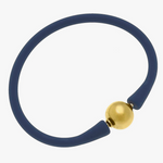 24K Gold Plated Ball Bead Silicone Bracelet