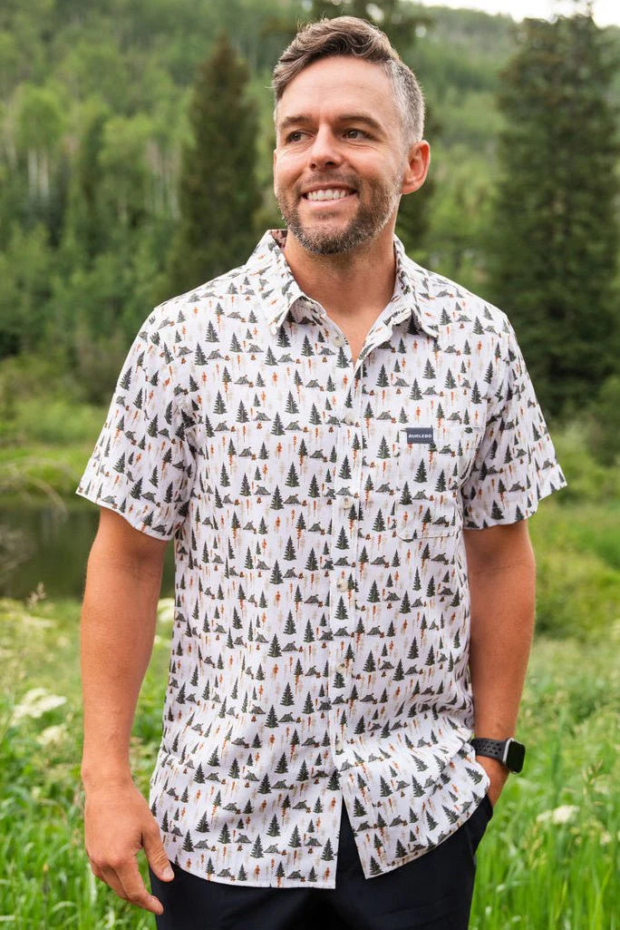 Burlebo: Performance Button Up - Camp Ground