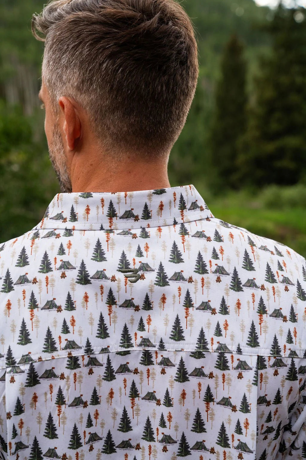 Burlebo: Performance Button Up - Camp Ground