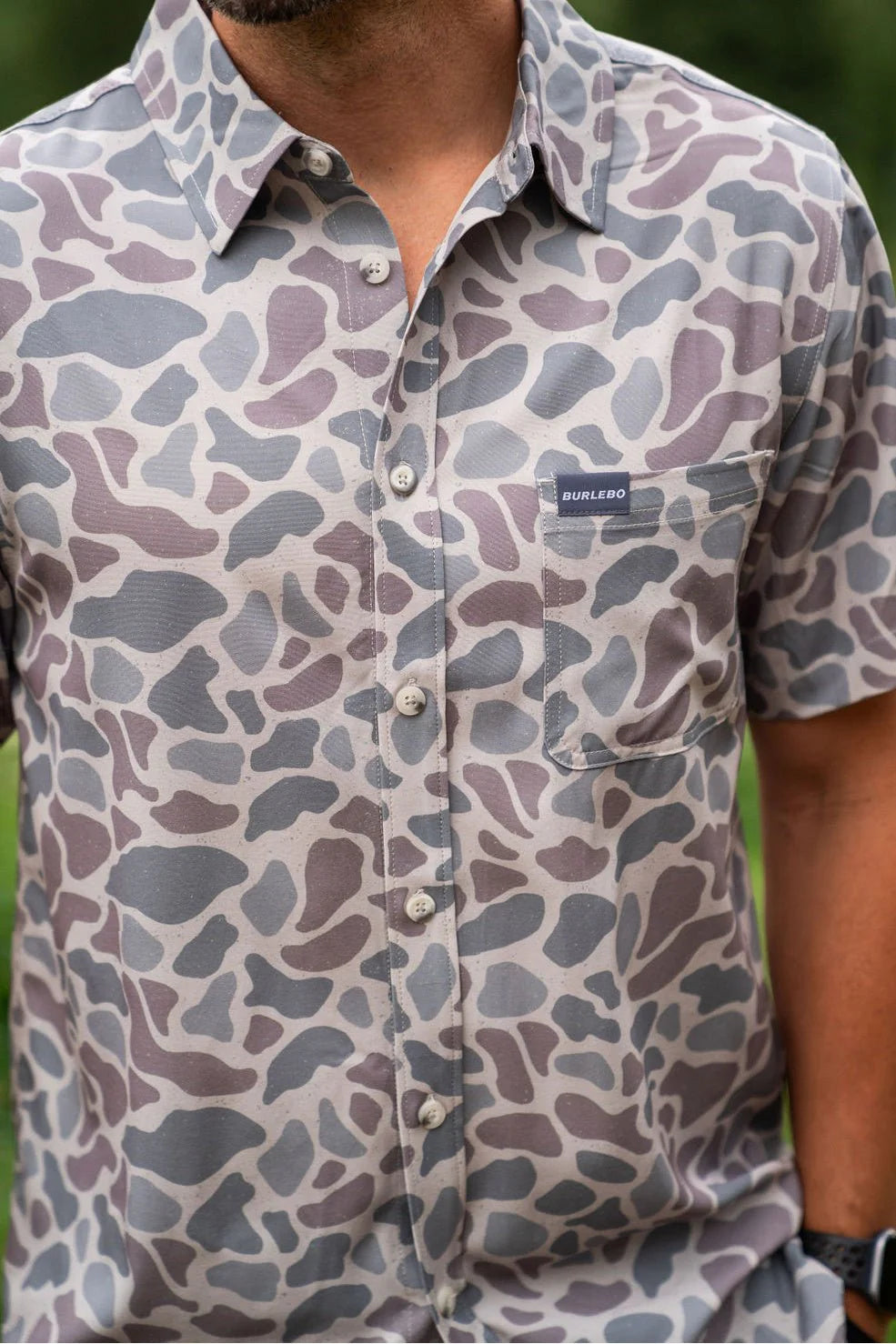 Burlebo: Performance Button Up - Classic Deer Camo