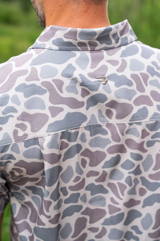 Burlebo: Performance Button Up - Classic Deer Camo