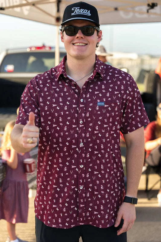 Burlebo: Performance Button Up - Gameday in College Station