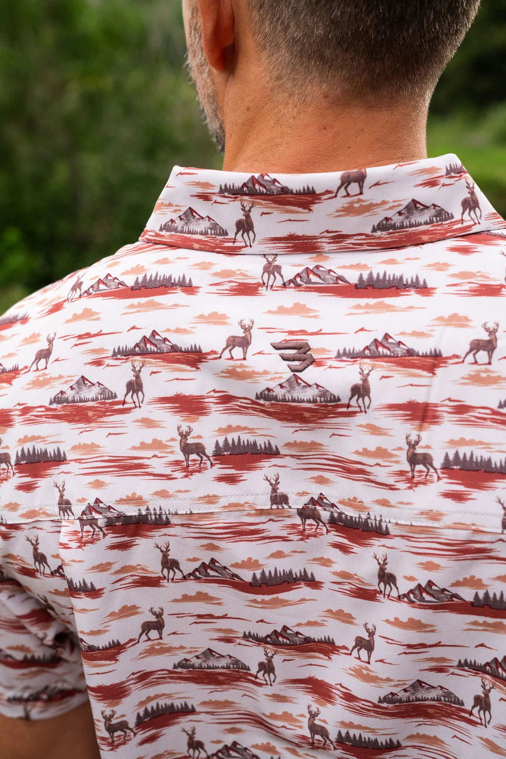 Burlebo: Performance Button Up - Mountain Range