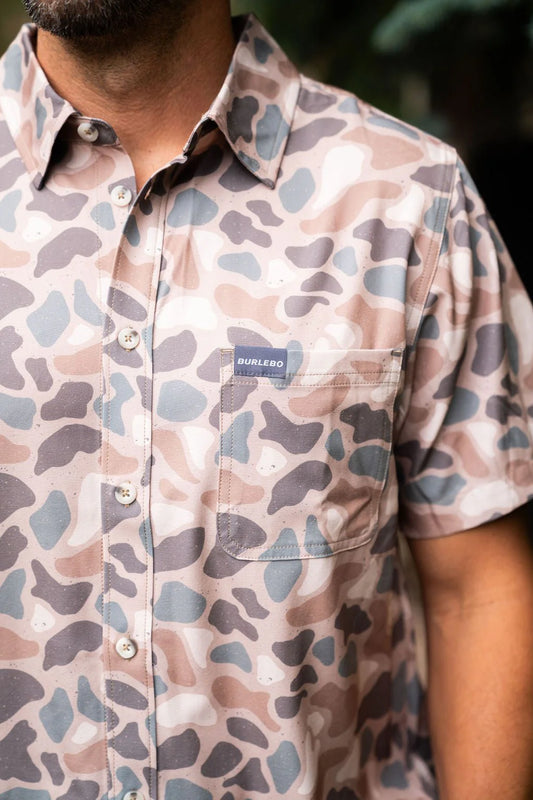 Burlebo: Performance Button Up - Pintail Camo