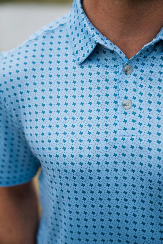 Burlebo: Performance Polo - Texas Light Blue