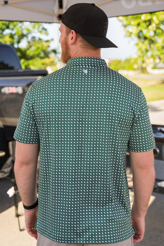 Burlebo: Performance Polo - Texas Green & White