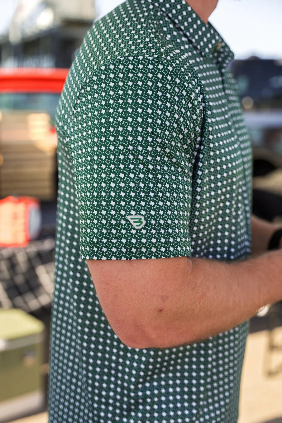 Burlebo: Performance Polo - Texas Green & White