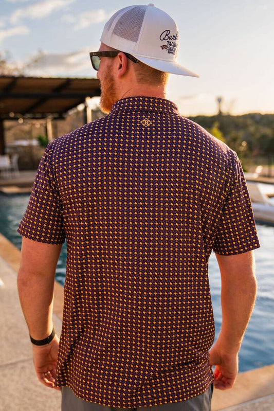 Burlebo: Performance Polo - Texas Purple and Gold