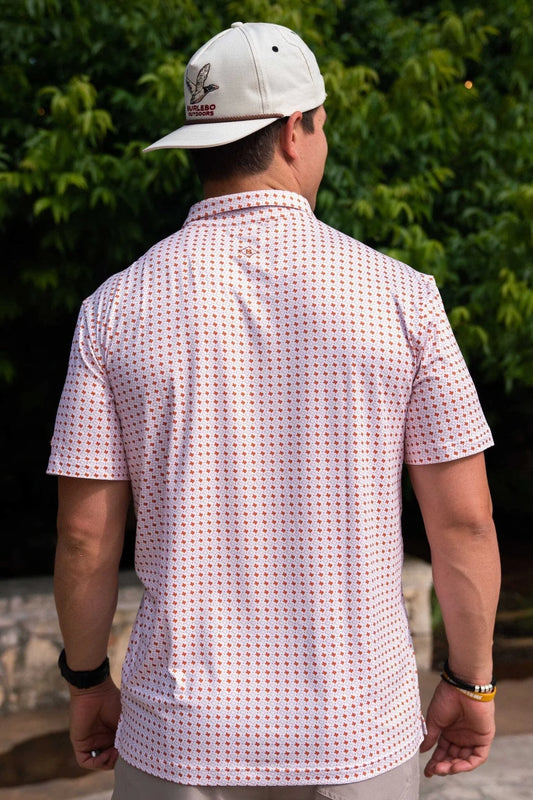 Burlebo: Performance Polo - Texas White & Orange