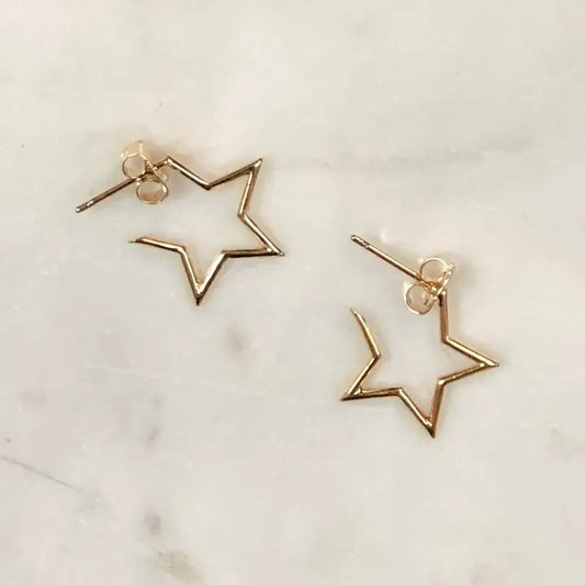 Small Star Hoops