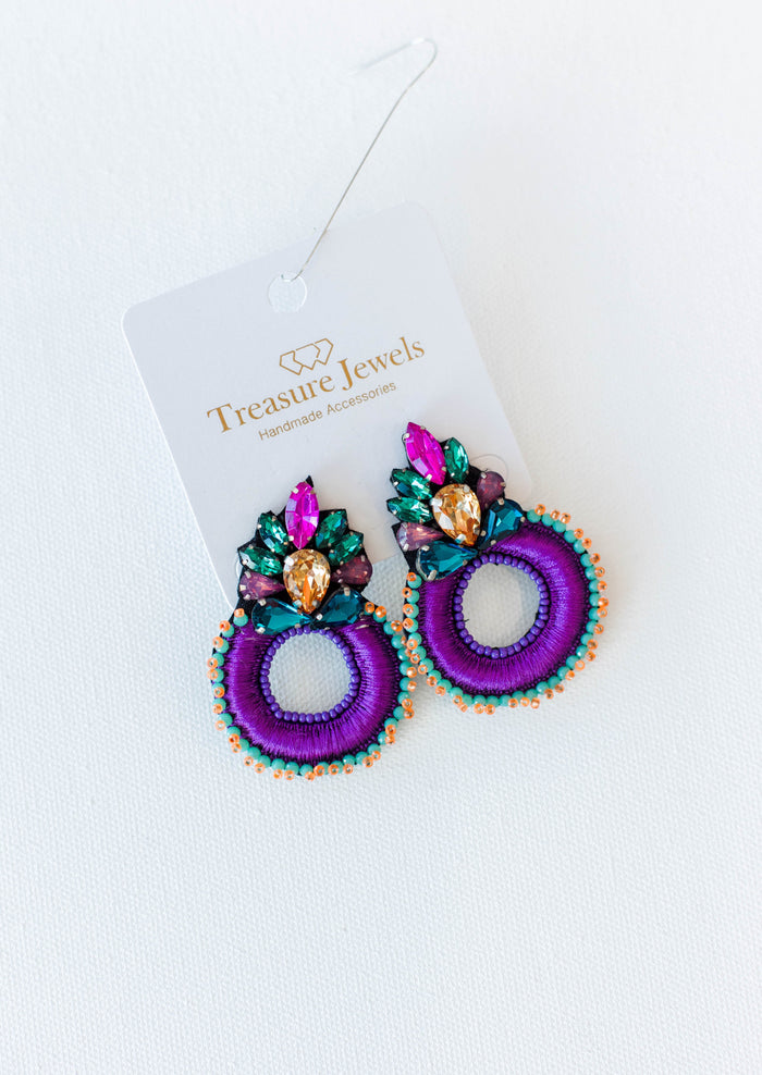 Fire purple Earrings