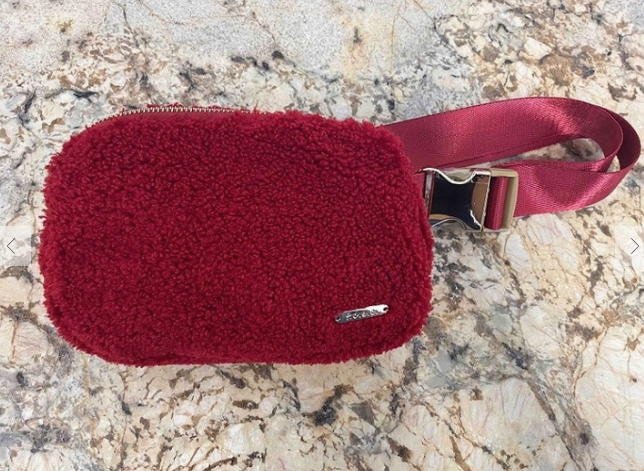 Red Sherpa Belt Bag